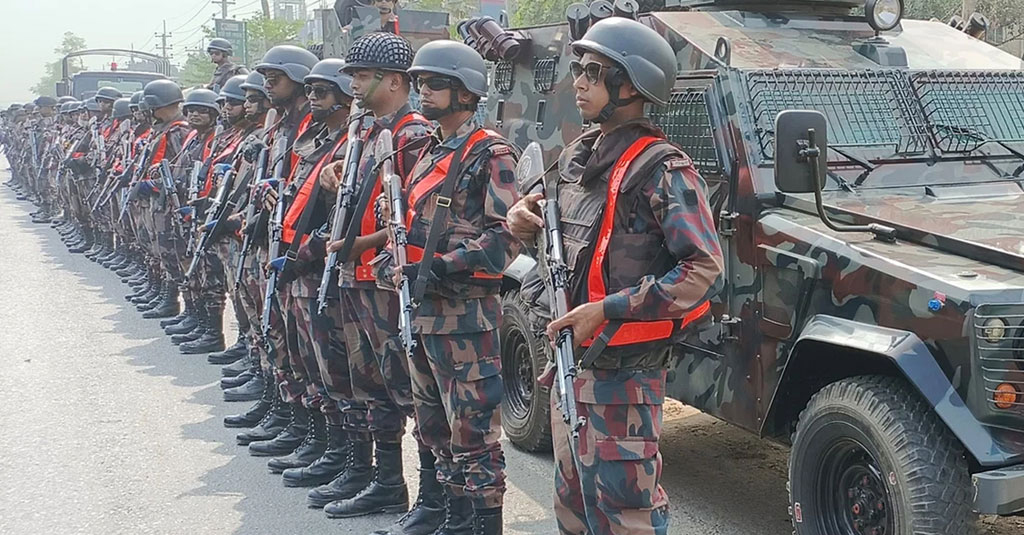 রাজধানী ঢাকা ও চট্টগ্রাম নগরীতে ১০ প্লাটুন বিজিবি মোতায়েন